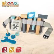 Conjunto de 12 peças de conjuntos de construção de cintos de ferramentas de madeira Woomax Eco