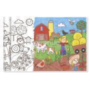 6 rolos de colorir do pequeno mundo agrícola Avenue Mandarine Graffy