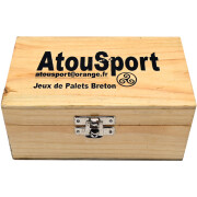 Caixa de arrumação para jogos de perícia com 12 baralhos + 1 mestre de ferro fundido AtouSport