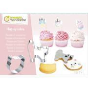 Caixa criativa de receitas e acessórios para gatos de bolos felizes Avenue Mandarine