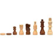 Conjuntos de xadrez e gamão de madeira Cayro