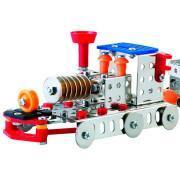 Conjunto de construção metálico 239 peças CB Toys Mecano Train