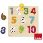 Puzzle numérico de madeira com 10 peças Diset Goula SPE