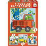6-9-12-16 peças de puzzle progressivo Rescue Patrol Educa