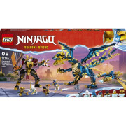 Jogos elementares de construção dragão vs robô Lego Ninjago