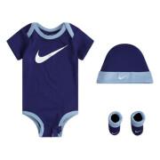 Conjunto de macacão + gorro + pantufas para bebé menino Nike NHN Swoosh