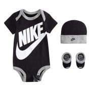 Conjunto de macacão + gorro + pantufas para bebé menino Nike NHN Furura Logo