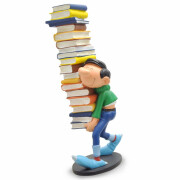 Figura de Gaston carregando uma pilha de livros Plastoy