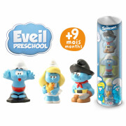 Early years toys - tubo de 3 figuras smurf Plastoy