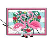 Arte número grande flamingos apaixonados Ravensburger