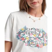 T-shirt floral com nome de menina Superdry