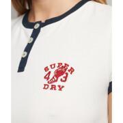 T-shirt de contraste de borda de rapariga Superdry Vintage Tiny
