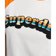 T-shirt clássica de manga de manga de trapeiro para raparigas Superdry Vintage Cooper