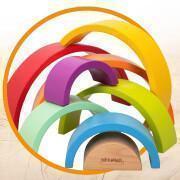 Renda de arco-íris de madeira - 8 peças Woomax Eco
